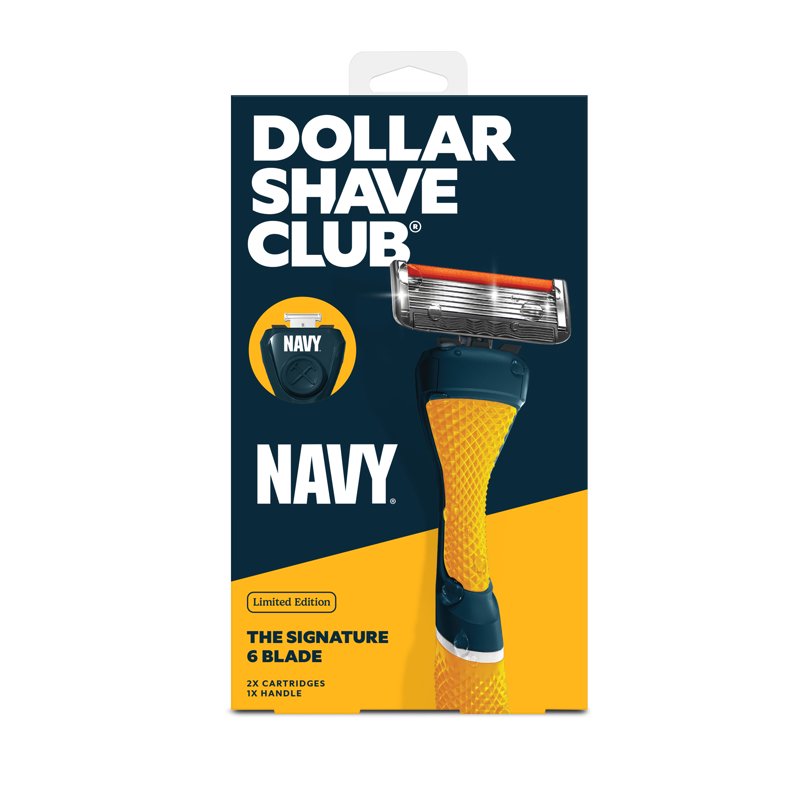 Military Style 6-Blade Razor Starter Set with Handle & Blades