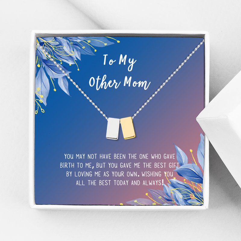 Mother's Day Jewelry Gift Set with Pendant Necklace and Card – Stainless Steel, Multiple Styles & Colors