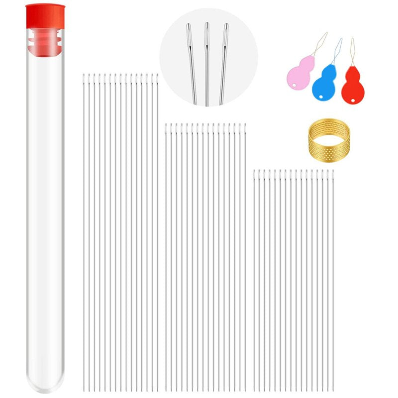 Beaded Jewelry Making Kit with 65 Stainless Steel Needles & Threaders
