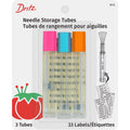 Needle Storage Tubes with Labels - Organize Sewing & Quilting Needles