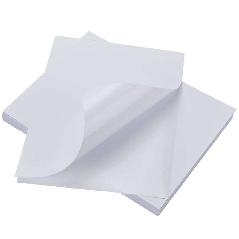 Full Sheet Labels 8.5 x 11 Inches - White Adhesive Printer Stickers for Shipping & Crafts