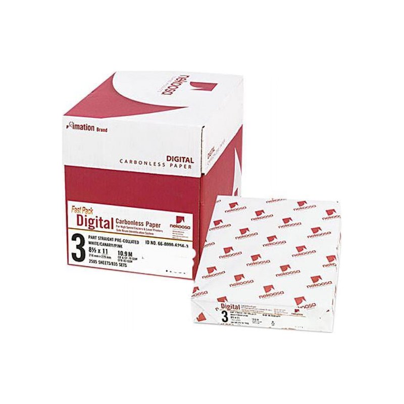 Digital Carbonless Paper Pack - Letter Size, 3 Colors, 2500 Sheets