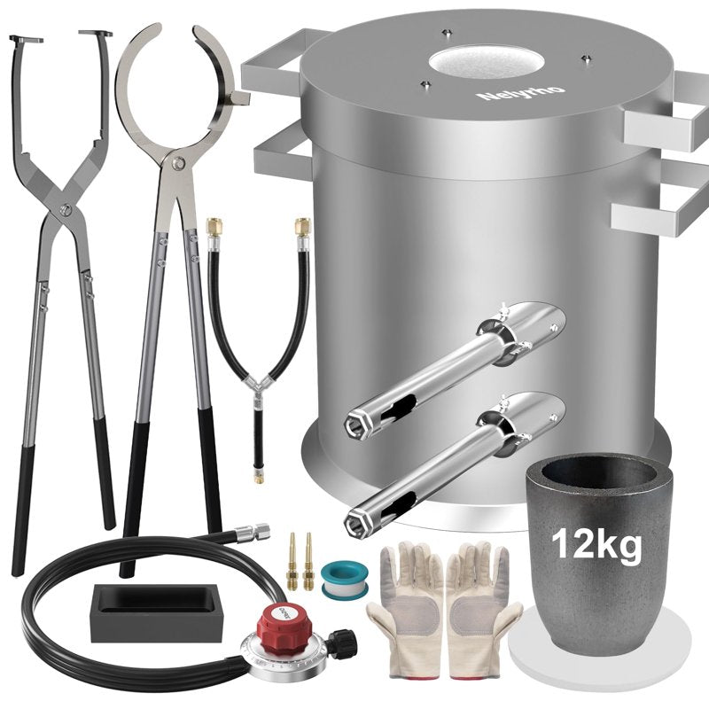 12kg Propane Melting Furnace Kit for Metal Smelting & Casting