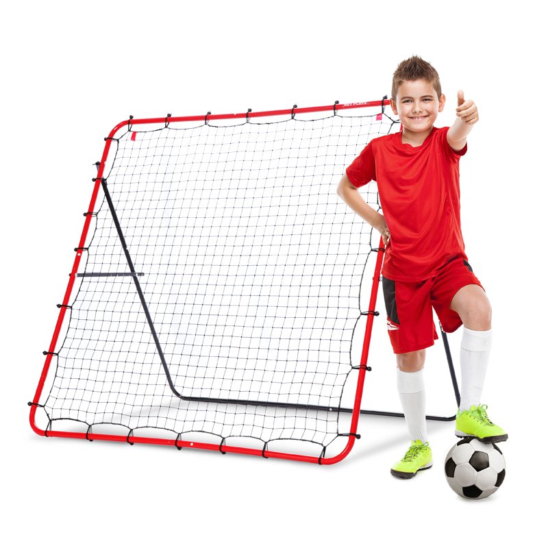 Net Playz 60 in Soccer Rebounder Training Net - 5x5ft Kick-Back Practice with Carry Bag
