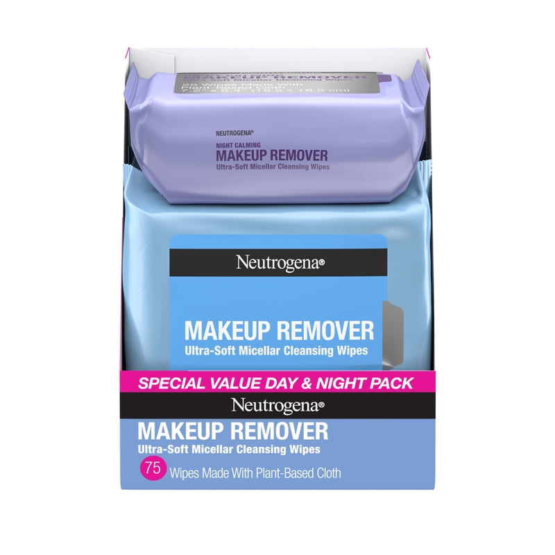 Day & Night Makeup Remover Wipes - Gentle Facial Cleansing Set 75 Count