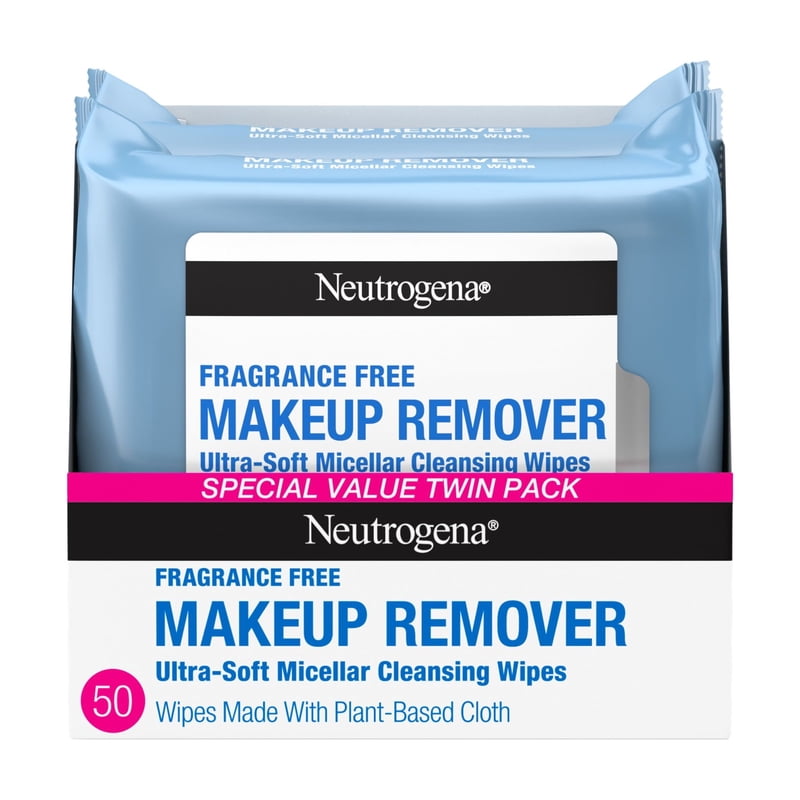Hypoallergenic Makeup Remover Wipes Fragrance-Free 2 Pack