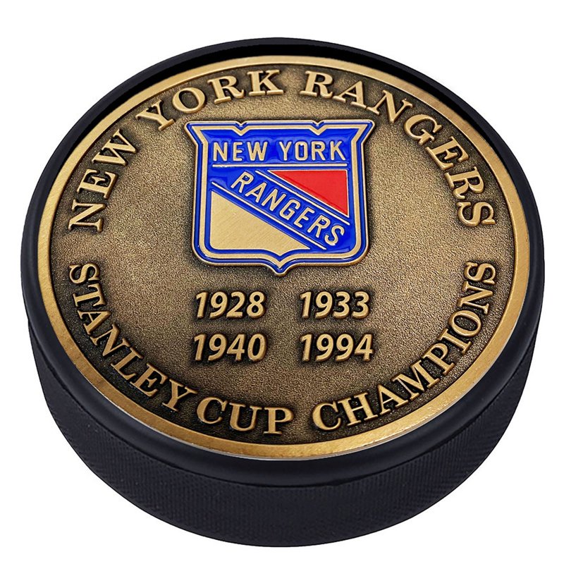 Hockey Puck - New York Rangers 4-Time Stanley Cup Champions Collectible Memorabilia