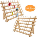 Wooden Thread Rack Organizer for Embroidery & Quilting Spools, Wall & Table Mountable