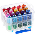 Embroidery Thread Set 40 Colors 500m Each with Storage Box for Sewing Machines