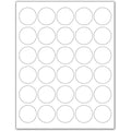 White Round Labels for Printing - 1.5 Inch, Premium Adhesive, Bulk Pack