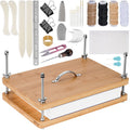 Book Press Binding Kit for Notebooks & Document Repair - Bamboo Tool Set with Handles