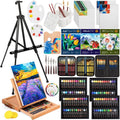 Deluxe Painting Kit with Easels, Paints & Brushes - 158-Piece Art Set for Adults
