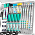 Mechanical Pencils Set with Lead Refills and Case - Art Drafting Supplies