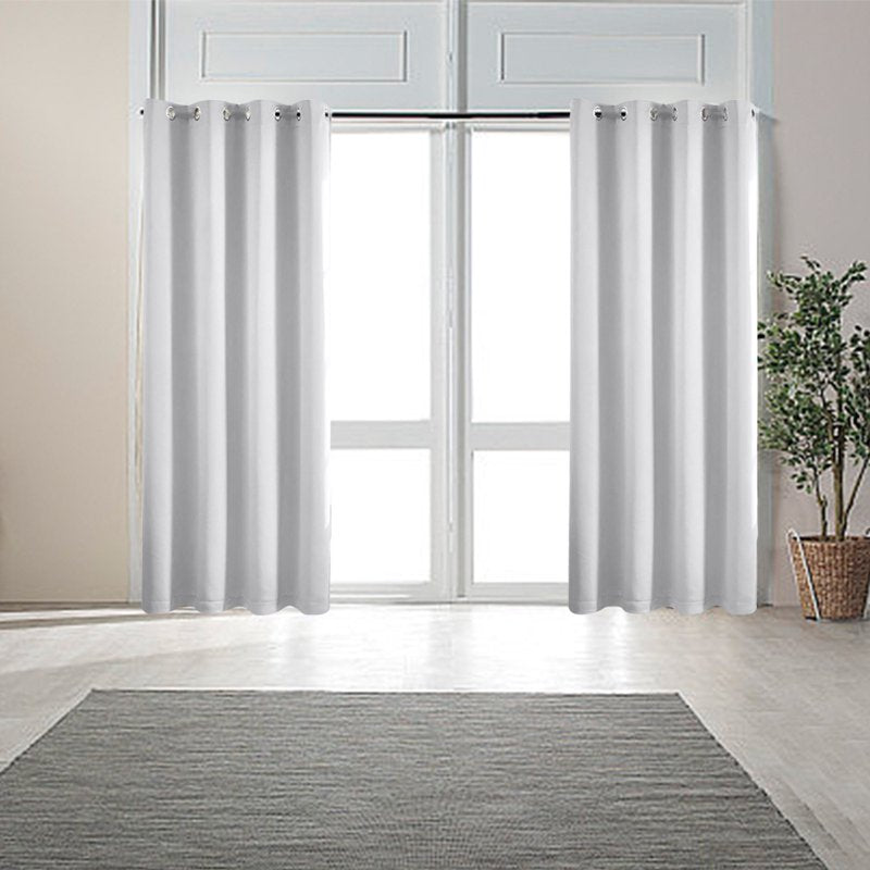 Light Blocking Curtain Panel Pair - Elegant Room Darkening Curtains 52x63in