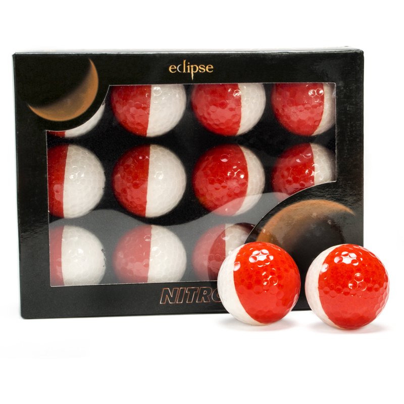 Nitro Golf Eclipse Golf Balls 12 Pack Assorted Colors for All Levels