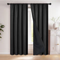 Blackout Thermal Insulated Curtains for Living Room & Bedroom - Noise & Light Blocking