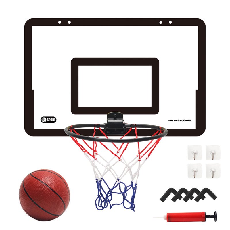 Mini Indoor Basketball Hoop Set for Door & Wall - Kids & Adults, 15.7x10.2 Inch