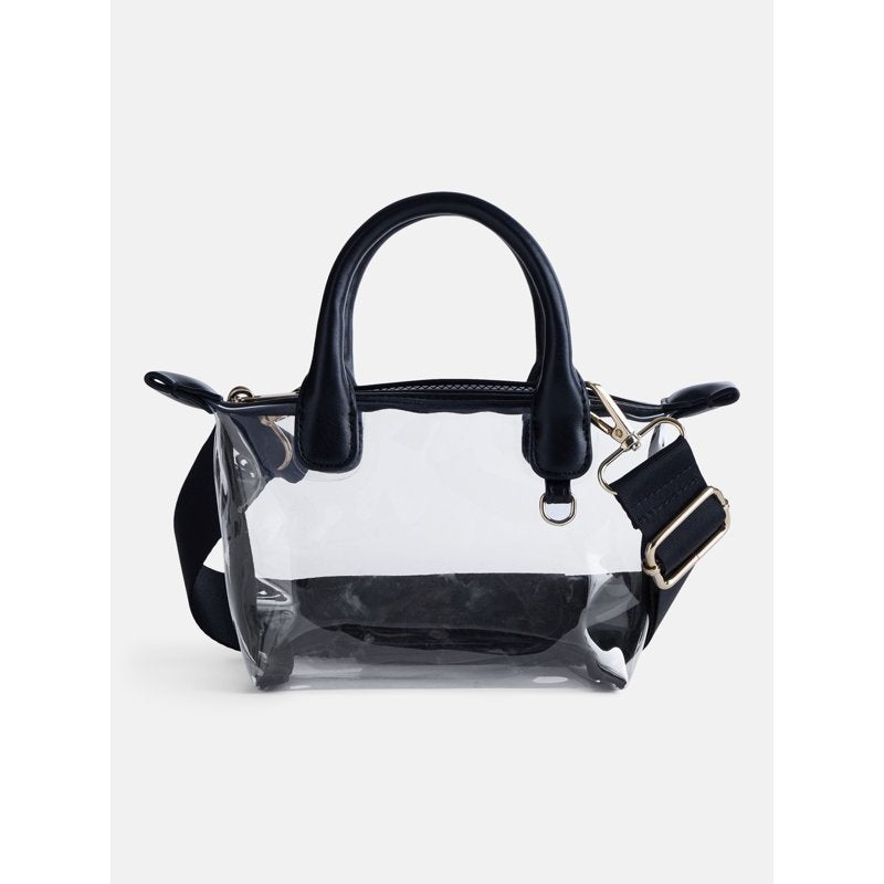 Clear Mini Tote Bag for Women - Stadium-Ready Vinyl Design, Multiple Colors