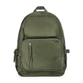 Multi Pocket Women's Backpack - 17.5 Inch School & Travel Bag, Olive