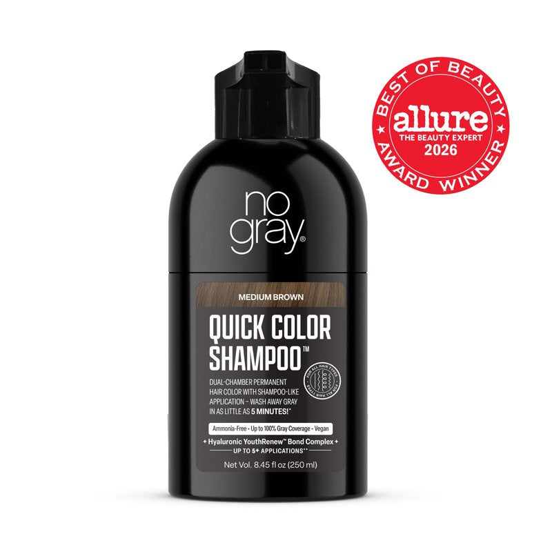 Permanent Hair Color Shampoo - Medium Brown, 8.45 fl oz - Gray Coverage