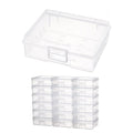 Stackable Plastic Storage Boxes 18 Pack Small Clear Hobby Organizer Containers