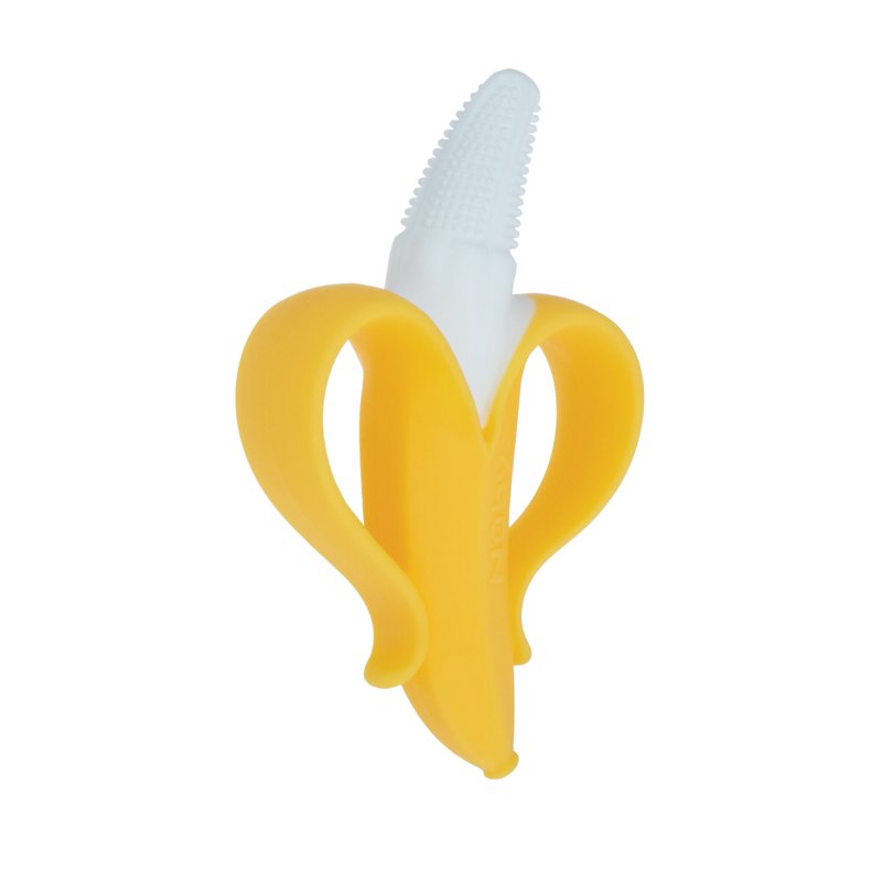 Baby Silicone Banana Massaging Toothbrush for Gums and Teeth