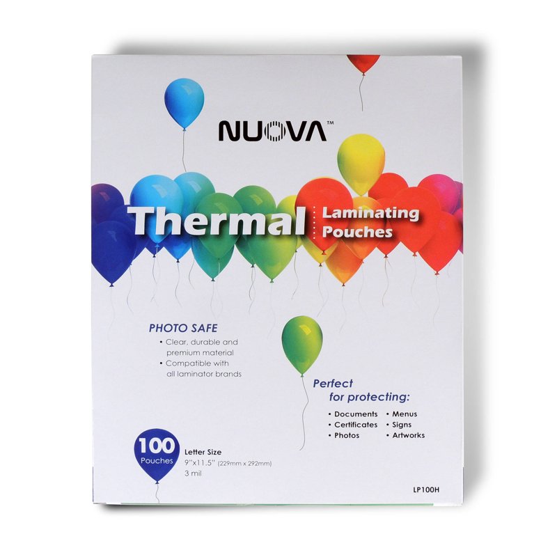 Thermal Laminating Pouches 9x11.5 Inch, 3 Mil - 100 Pack, Clear, Durable Document Protectors