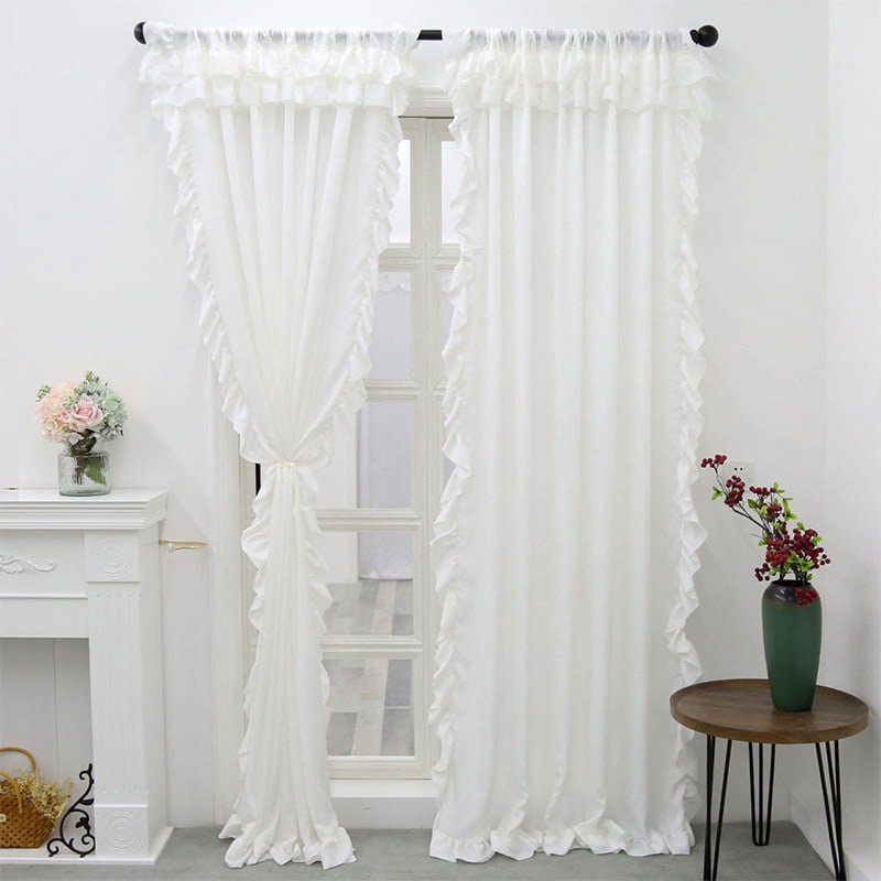 Sheer Curtain Panels for Windows Light & Privacy Sheer Curtains 2 Pack 78x39 Inches