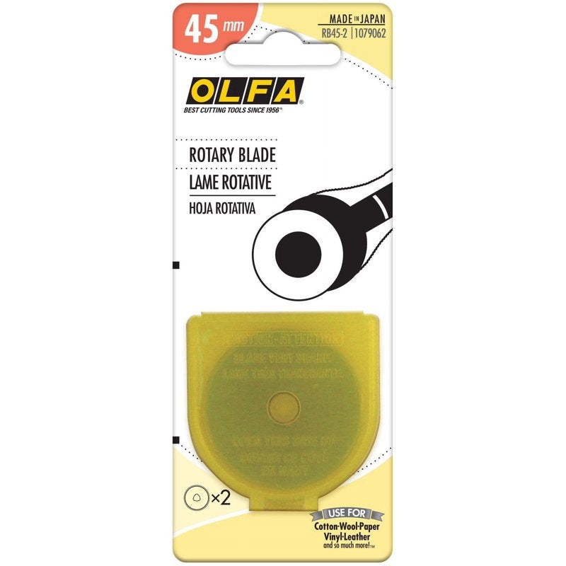 45mm Rotary Blade Set for Cutting Machines - 2 Pack