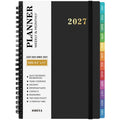 Large 2027 Weekly & Monthly Planner with Tabs & Elastic Closure - 8.5x11in