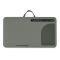 Portable Lap Desk with Phone & Tablet Slot - Fits 15.6 Inch Laptops, Green