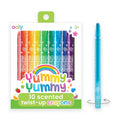 Kids Peelable Crayon Set - 12 Bright Color Wax Crayons for Art & Coloring