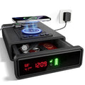 Biometric Smart Safe with Wireless Charging and Digital Clock - Compact Security Box