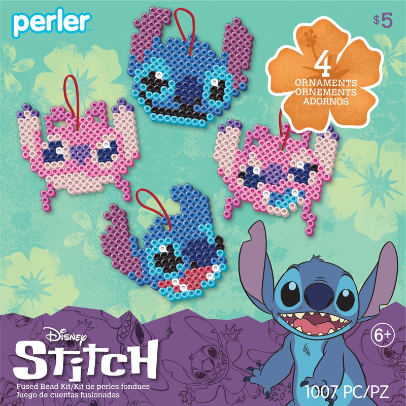 Perler Fused Bead Ornament Kit 1000 Pieces for Kids Christmas Crafts