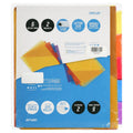 Plastic Binder Dividers with 2 Pockets & Big Insert Tabs - Letter Size, Durable Set