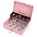 Heavy-Duty Cash Box with Lock & Money Tray - Secure Coin & Bill Storage