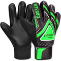Obbsen Neo Green Kids Soccer Goalie Gloves - Youth Goalkeeper Gloves with Grips Palms