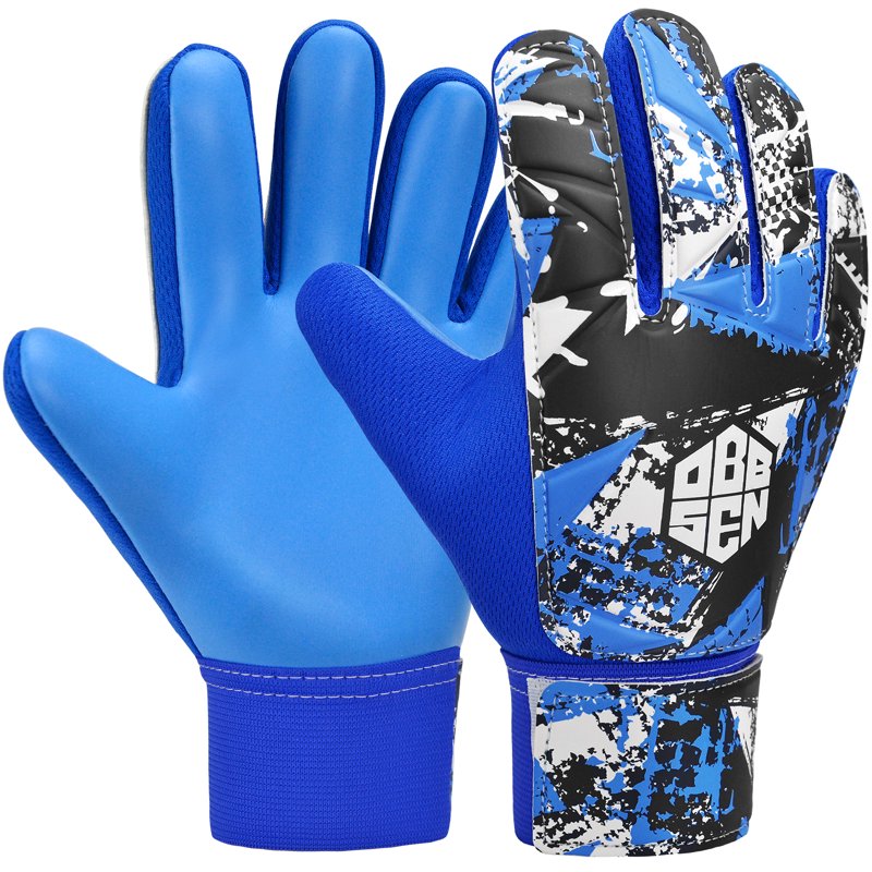 Obbsen Kids Goalkeeper Gloves with Grips Palms - Blue Impact, Variation 5