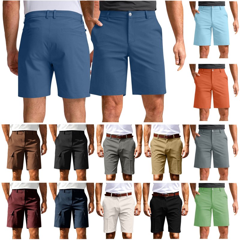Men's Chino Shorts Summer Lightweight Casual Flat Front Dress Shorts