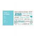 Religious Offering Envelopes Names of Jesus 3x6.25 Inches Pack of 100