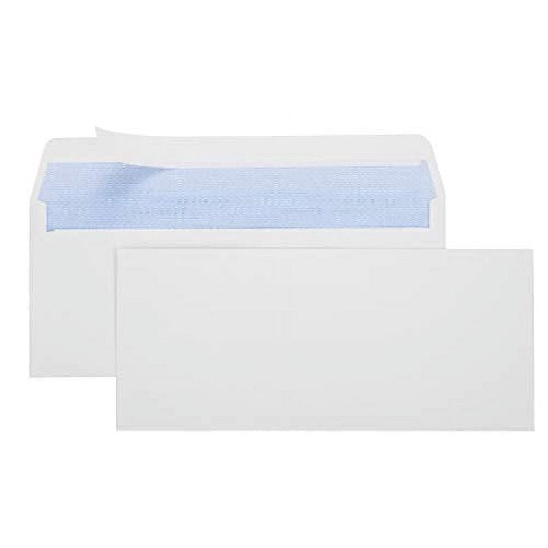 Self Seal #10 Business Envelopes with Security Tint 500 Pack - Windowless White
