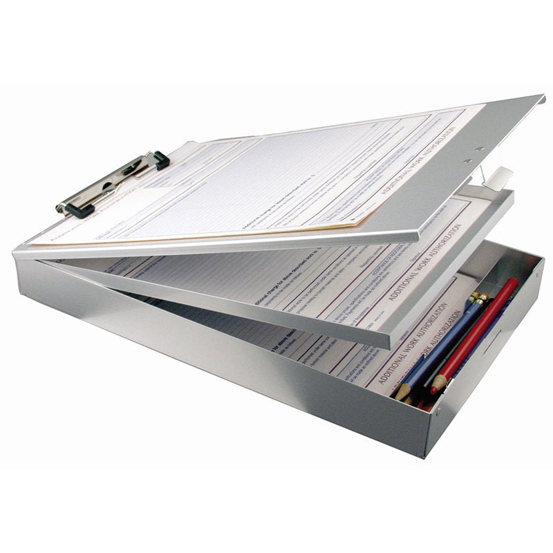 Recycled Aluminum Dual Storage Clipboard with Removable Tray