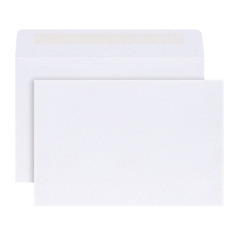 White Booklet Envelopes 6x9 Inch Box of 100 for Mail & Reports