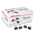 Medium Black Binder Clips - 1 1/4 Inch Wide, 5/8 Capacity, Pack of 144