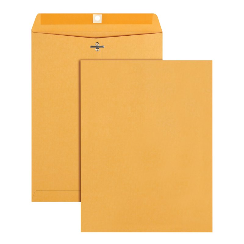 Clasp Envelopes 9.5 x 12.5 Inches Brown Box of 100 Office Depot