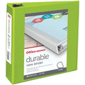 3-Inch Heavy-Duty View Binder with Slanted D-Rings, Recycled Material, Green