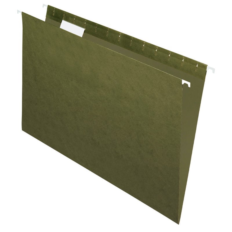 Legal Size Green Hanging File Folders Pack of 25 - Eco-Friendly Office Organization