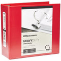 Heavy-Duty 4-Inch D-Ring View Binder - Red, Recycled Content, 760 Sheets