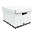 Heavy-Duty Storage Boxes with Lids - 15x12x10 Inches, Pack of 5