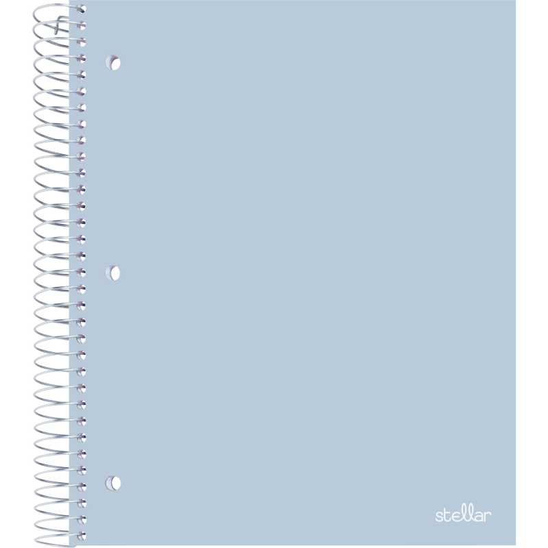 Poly Notebook 8.5 x 11 Inches, 5 Subject College Ruled, 200 Sheets - Baby Blue